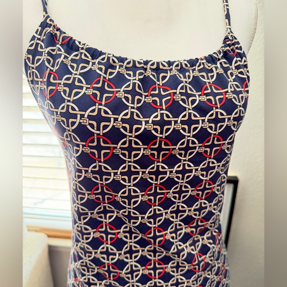 J.McLaughlin Stylish Blue Patterned Halter Dress … - image 4